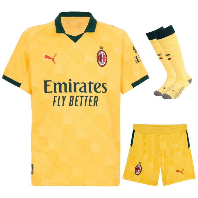 Kit AC Milan terza 2025/26 per bambino – Design moderno in toni scuri